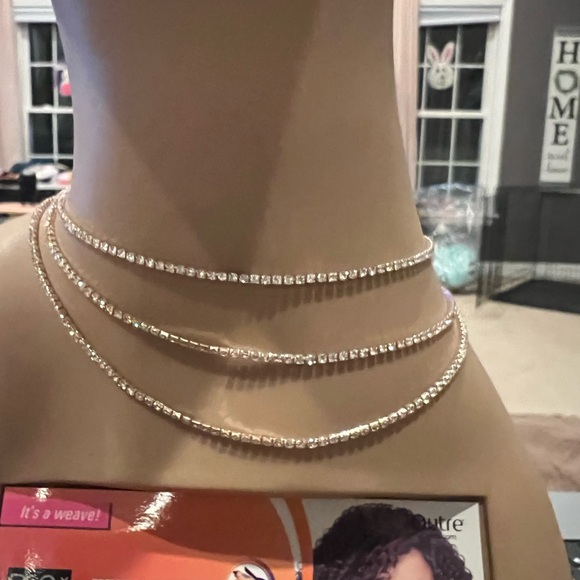 Forever 21 Rose Gold Layered Chain Necklace NWT - Picture 2 of 11
